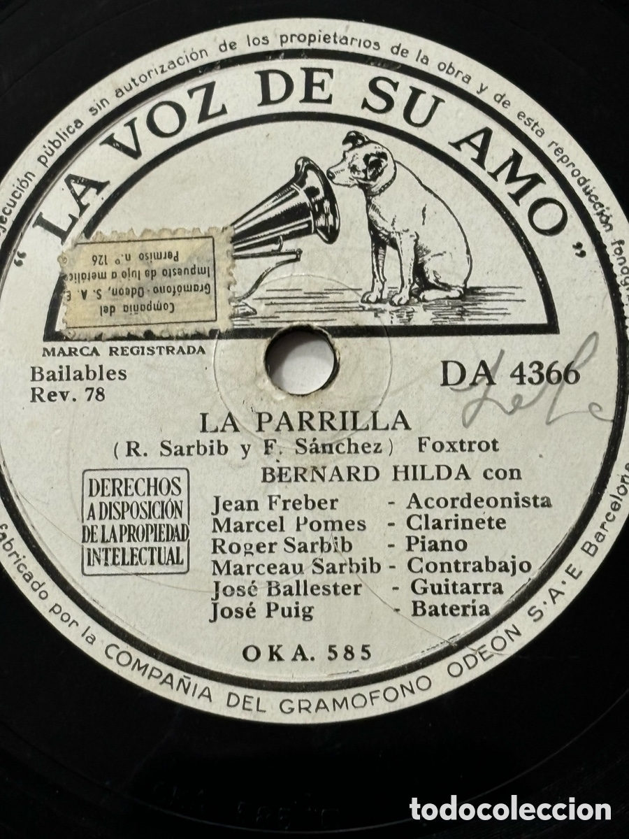 Discos de pizarra: Disco pizarra Bernard Hilda Ritz hotel la parrilla - Foto 5
