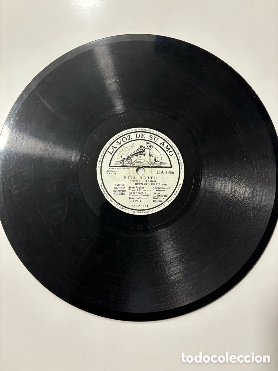 Discos de pizarra: Disco pizarra Bernard Hilda Ritz hotel la parrilla - Foto 1