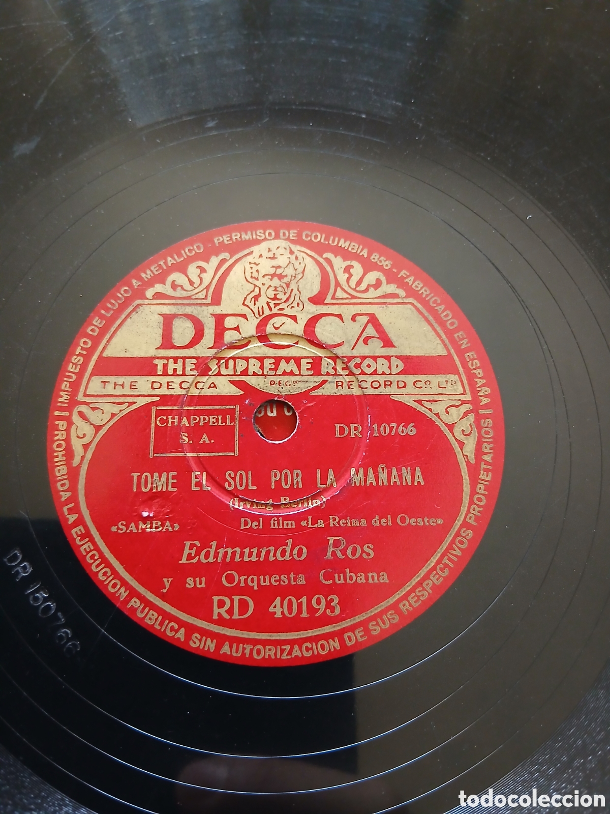 Discos de pizarra: Edmundo Ros decca RD 40193 - Foto 3