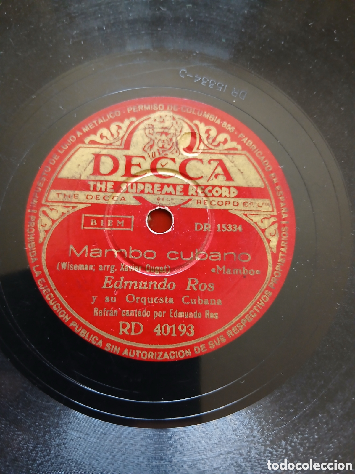 Discos de pizarra: Edmundo Ros decca RD 40193 - Foto 1