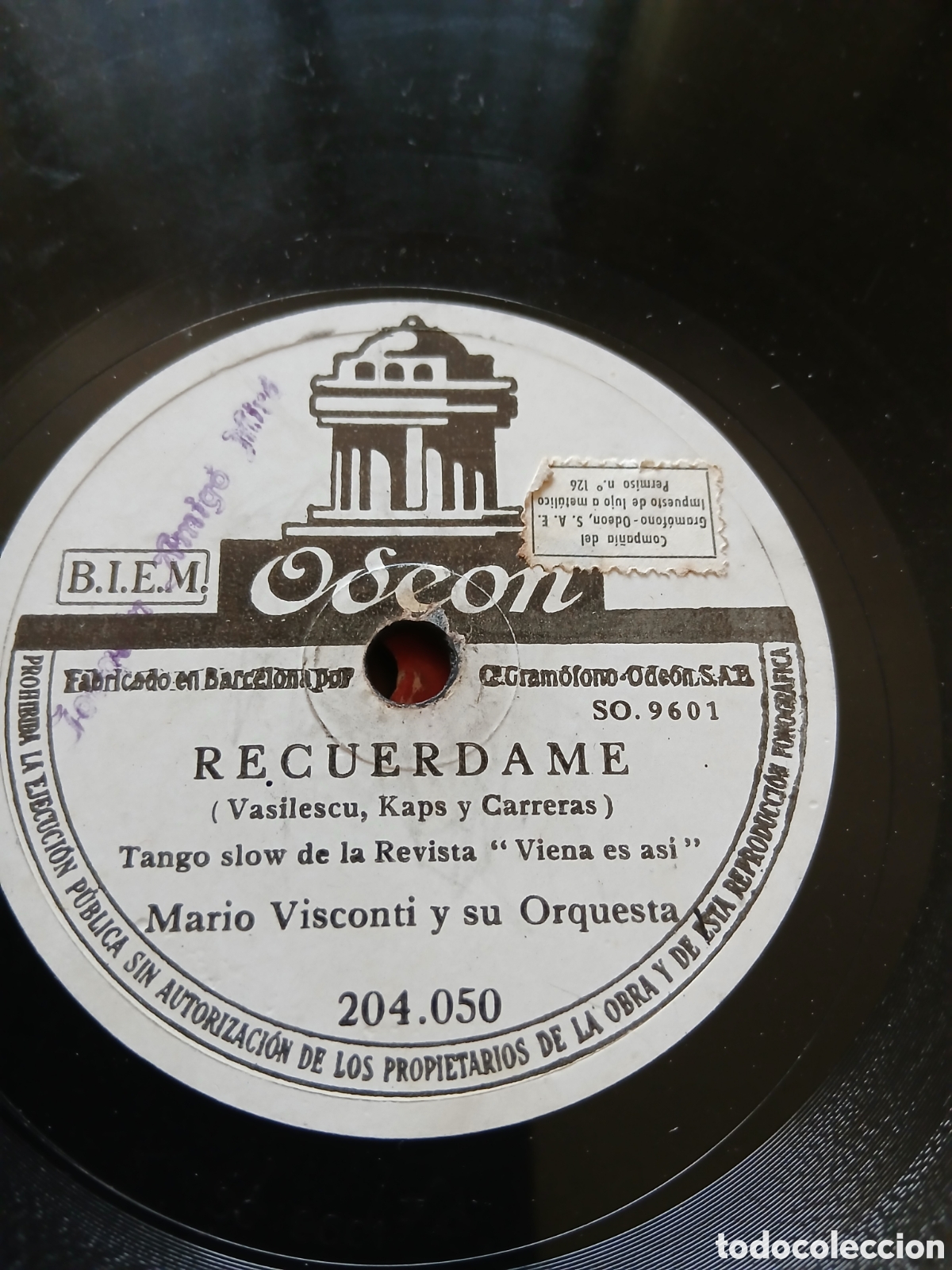 Discos de pizarra: Mario Visconti lote 2 discos - Foto 5