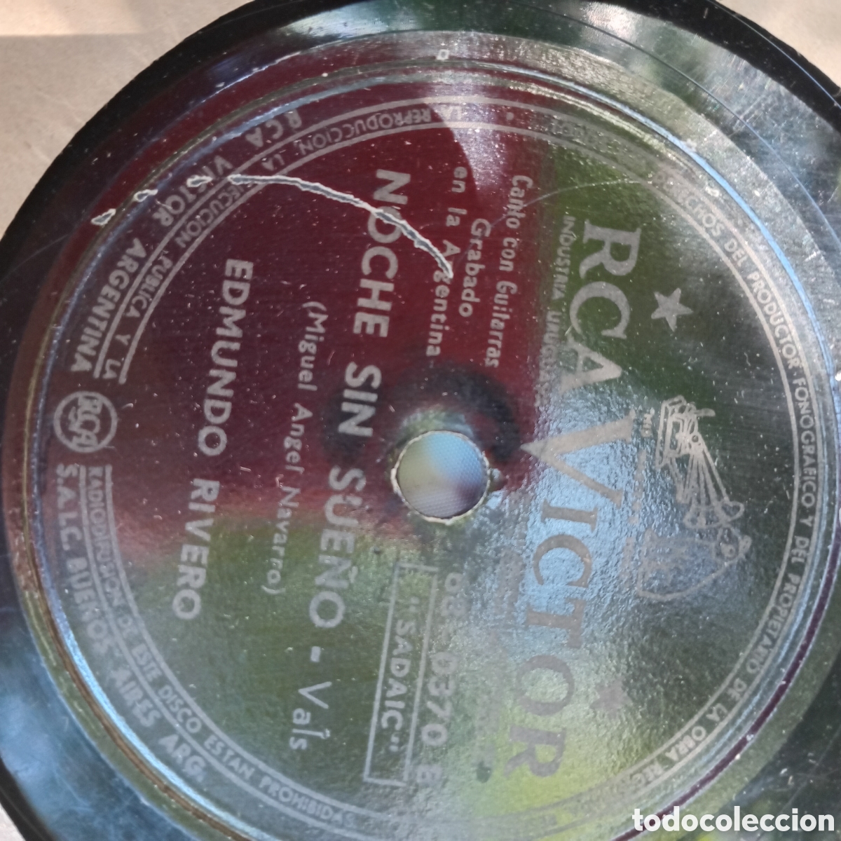 Discos de pizarra: MI NOCHE TRISTE - EDMUNDO RIVERO CANTA - Foto 1