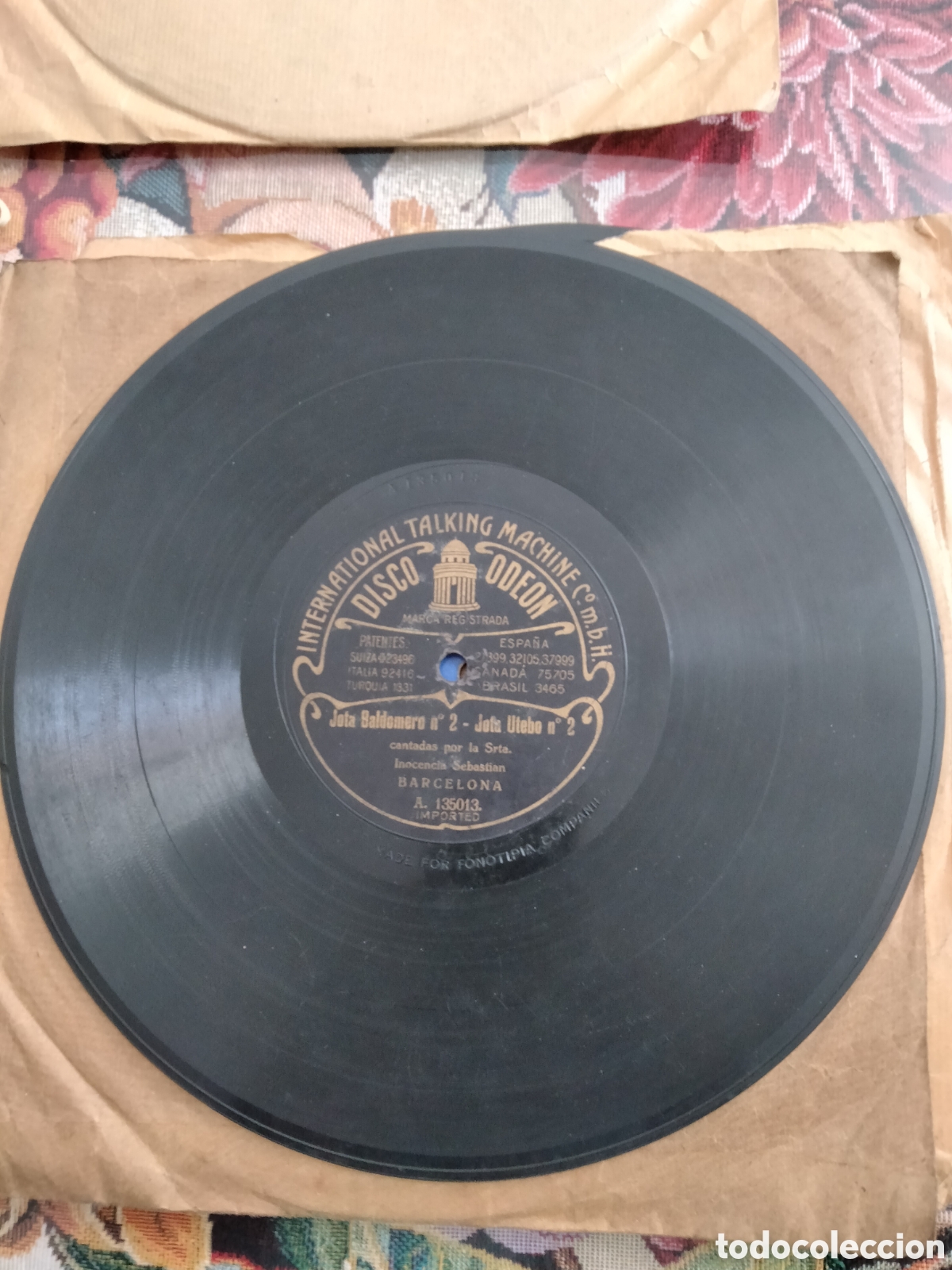 Discos de pizarra: Disco Jota Sra Inocencia Sebastian - Foto 2