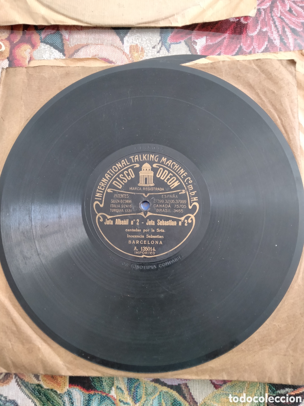 Discos de pizarra: Disco Jota Sra Inocencia Sebastian - Foto 4