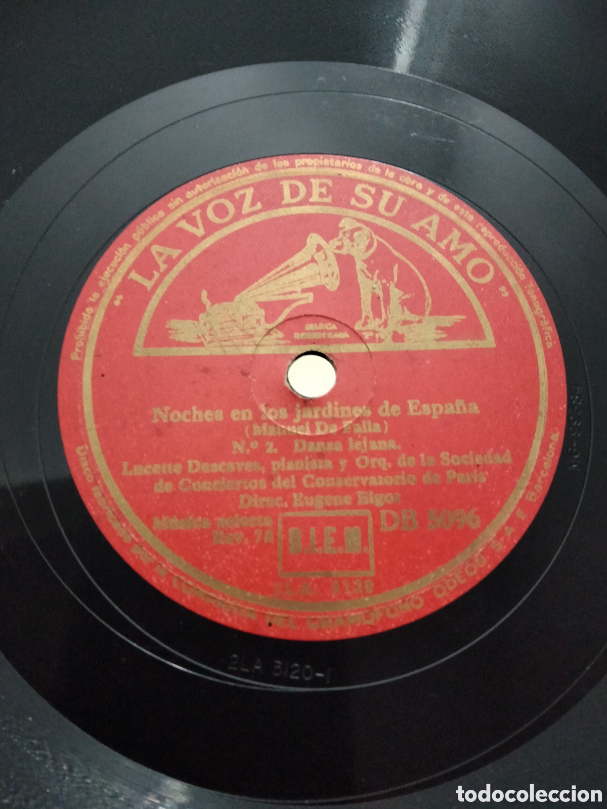 Discos de pizarra: Disco Noche en los jardines de Espa&ntilde;a por Manuel de Falla - Foto 3
