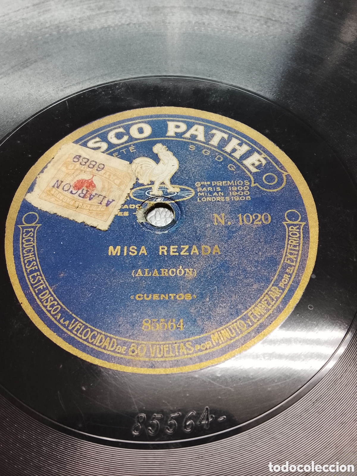 Discos de pizarra: Disco de pizarra la vieja, cuentos Alarc&oacute;n - Foto 3