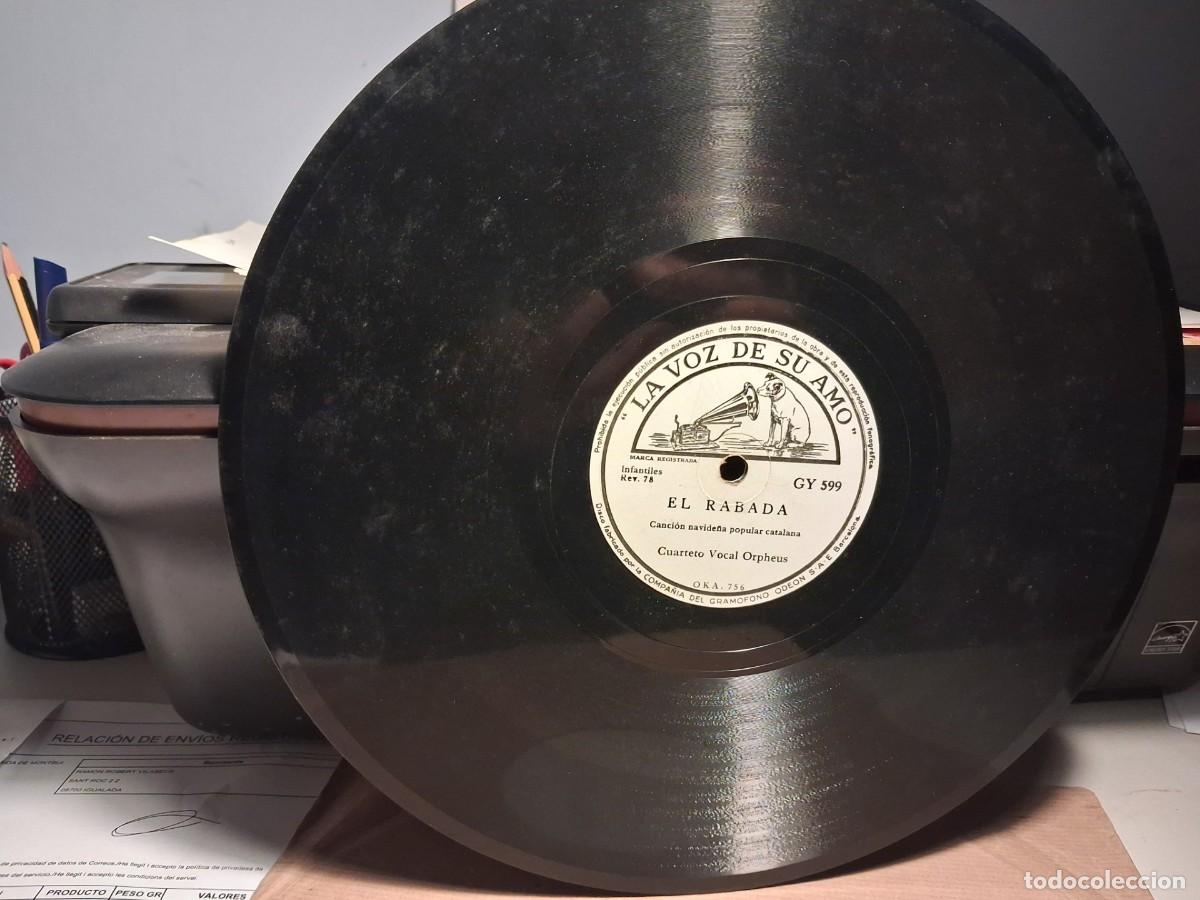 Discos de pizarra: DISCO DE PIZARRA DEL CUARTETO VOCAL ORPHEUS : EL RABADA + EL DIMONI ESCUAT - Foto 1