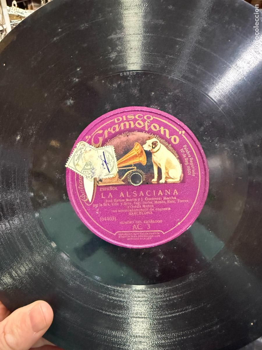 Discos de pizarra: DISCO PIZARRA - LA ALSACIANA - Foto 2