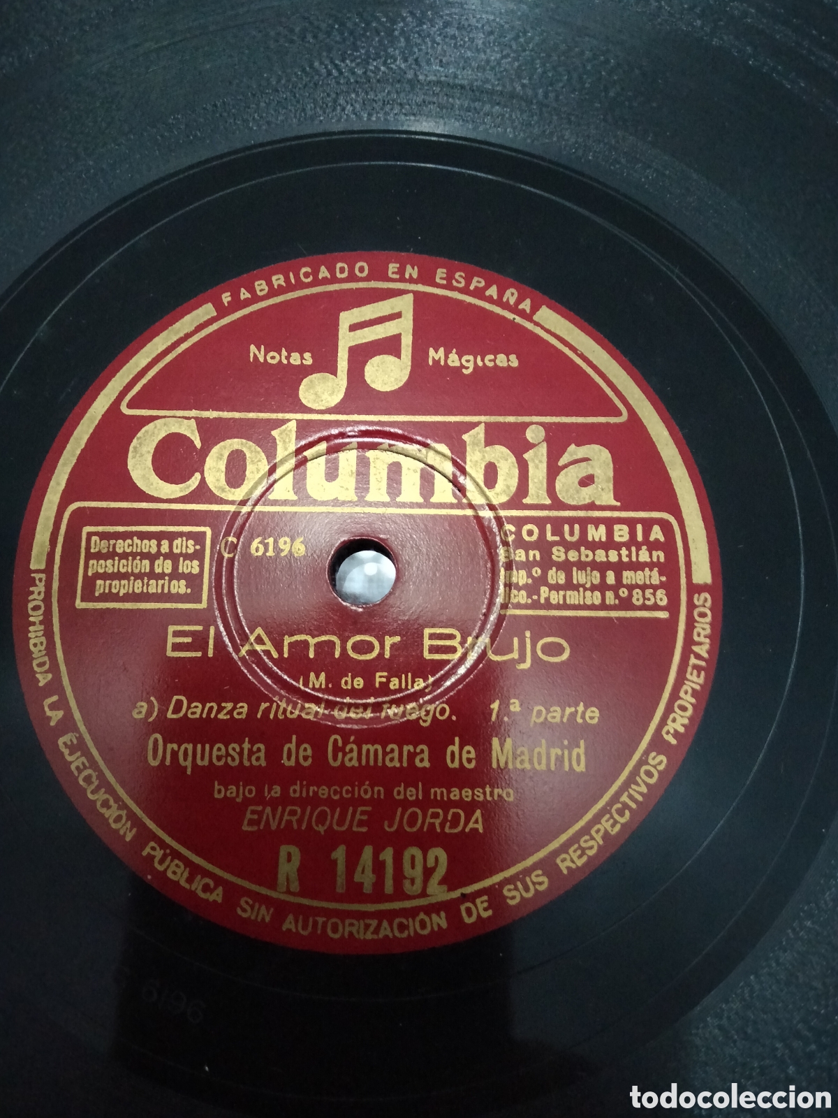 Discos de pizarra: 2 Discos Enrique Jorda El Amor Brujo - Foto 1