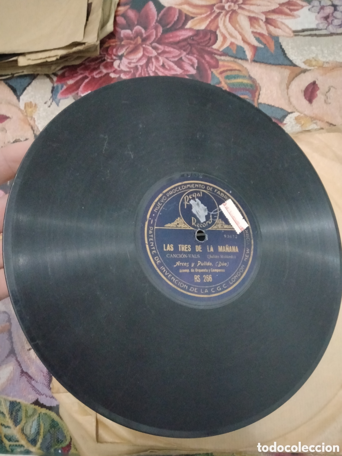 Discos de pizarra: Disco Pilar Arcos y Pulido LAS TRES DE LA MA&Ntilde;ANA - Foto 2