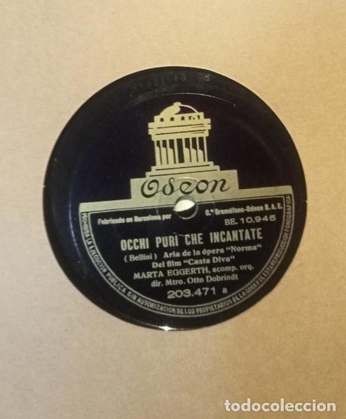Discos de pizarra: 10&rdquo; BELLINI / ROSSINI - Occhi Puri Che Incantate / Una Voce Poco Fa - MARTA EGGERTH - ODEON (EX) - Foto 1