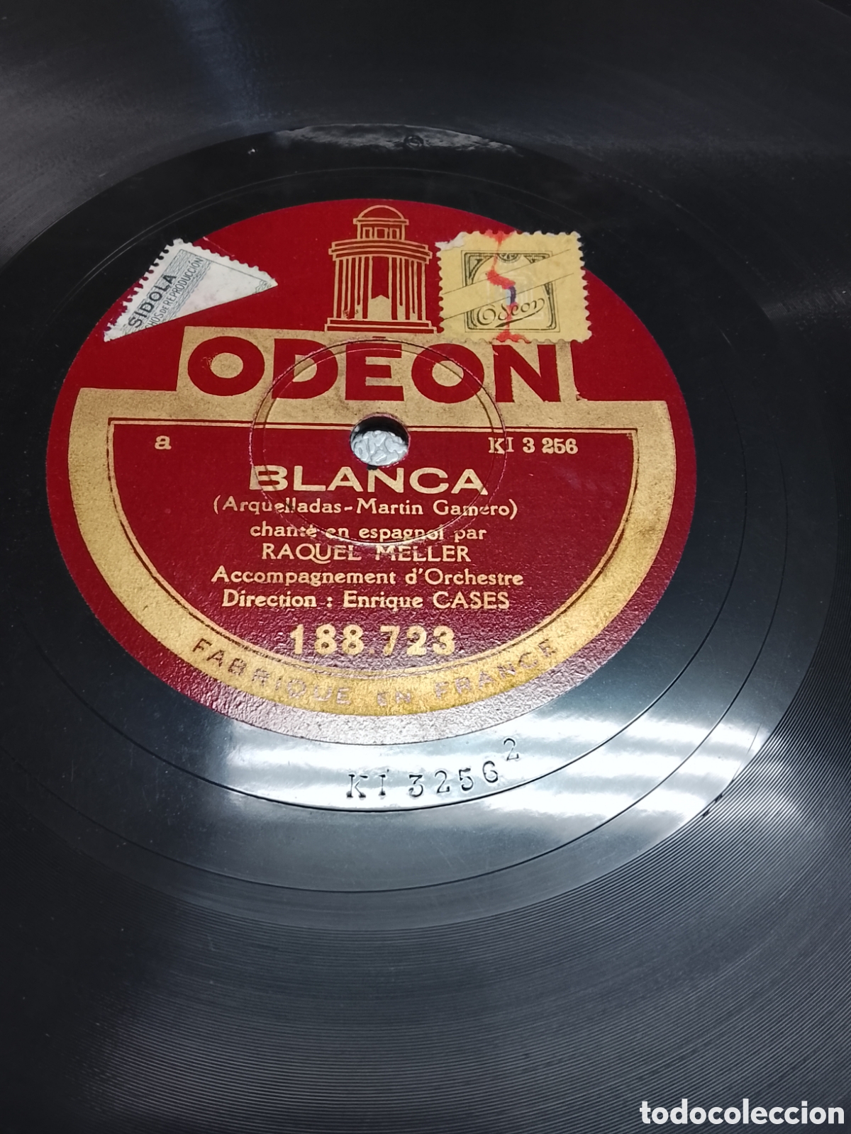 Discos de pizarra: Disco de pizarra blanca Raquel Meller - Foto 1