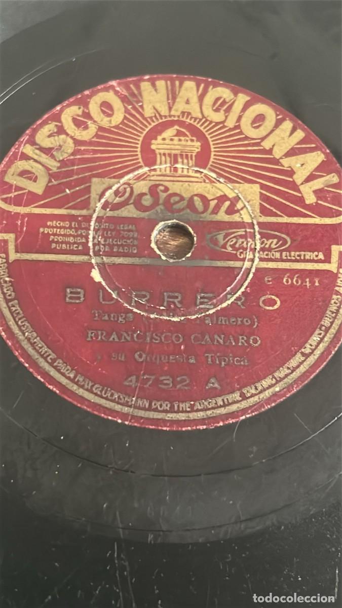 Discos de pizarra: DISCO DE PIZARRA ODEON FRANCISCO CANARO BESOS DE MIEL Y BURRERO - Foto 2