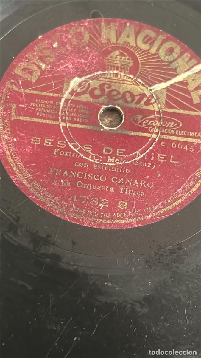 Discos de pizarra: DISCO DE PIZARRA ODEON FRANCISCO CANARO BESOS DE MIEL Y BURRERO - Foto 4