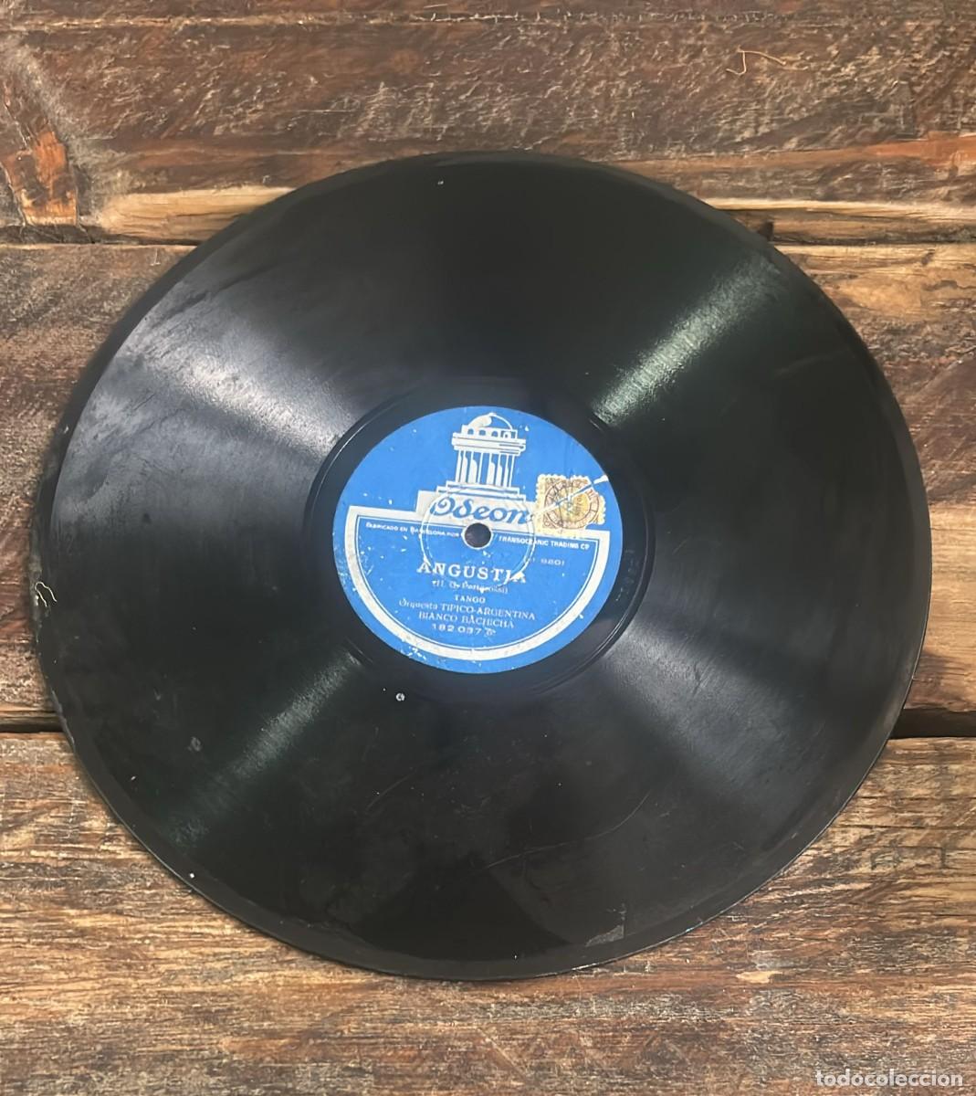 Discos de pizarra: DISCO DE PIZARRA ODEON FEA Y ANGUSTIA TANGO ORQUESTA TIPICO ARGENTINA - Foto 1