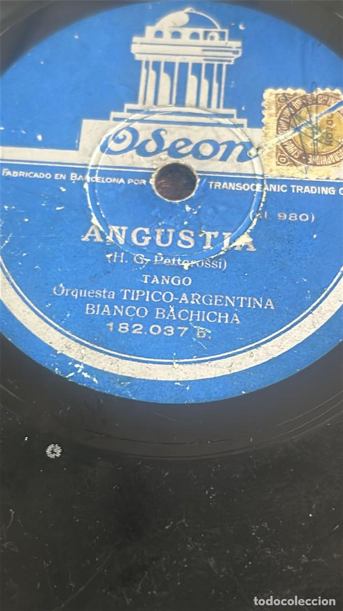 Discos de pizarra: DISCO DE PIZARRA ODEON FEA Y ANGUSTIA TANGO ORQUESTA TIPICO ARGENTINA - Foto 2