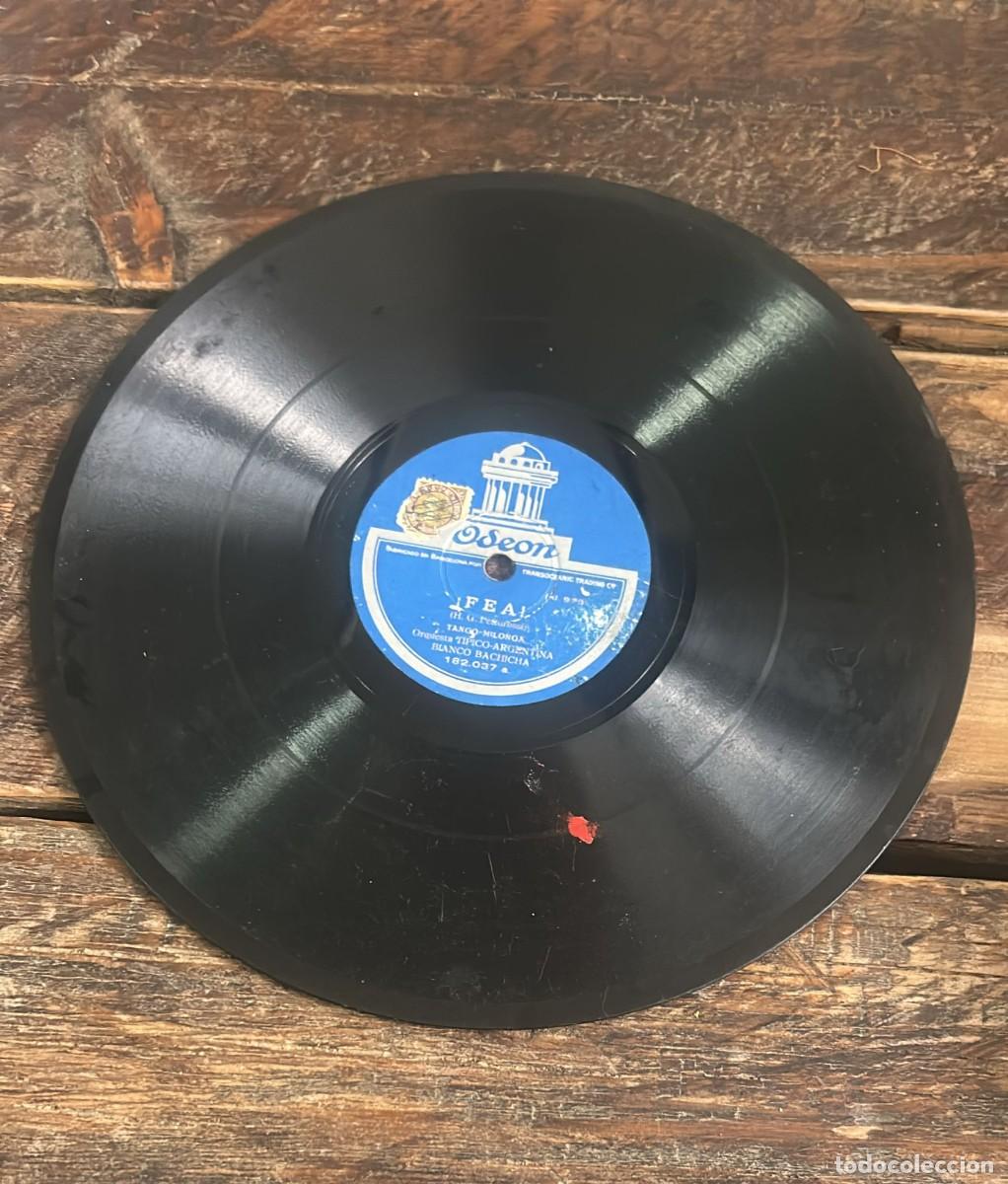 Discos de pizarra: DISCO DE PIZARRA ODEON FEA Y ANGUSTIA TANGO ORQUESTA TIPICO ARGENTINA - Foto 3