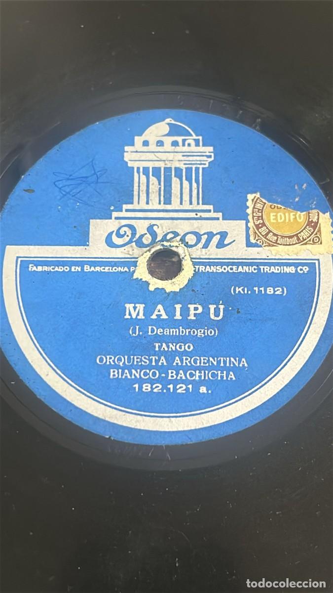 Discos de pizarra: DISCO DE PIZARRA ODEON TANGO ORQUESTA ARGENTINA BIANCA BACHICHA - QUEBRACHO Y MAIPU - Foto 1