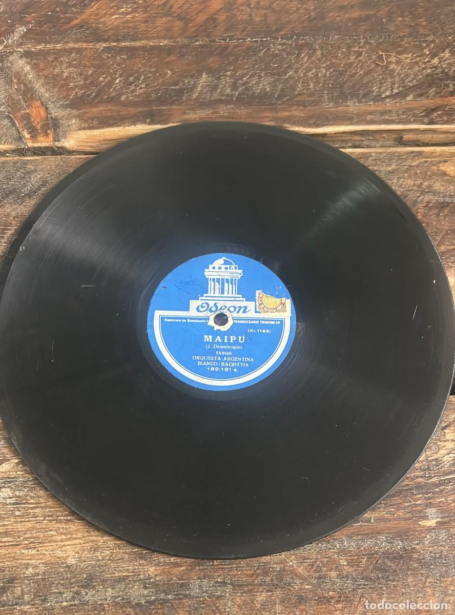 Discos de pizarra: DISCO DE PIZARRA ODEON TANGO ORQUESTA ARGENTINA BIANCA BACHICHA - QUEBRACHO Y MAIPU - Foto 2