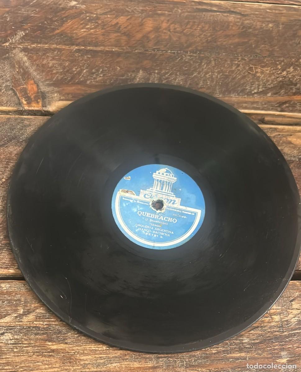 Discos de pizarra: DISCO DE PIZARRA ODEON TANGO ORQUESTA ARGENTINA BIANCA BACHICHA - QUEBRACHO Y MAIPU - Foto 4