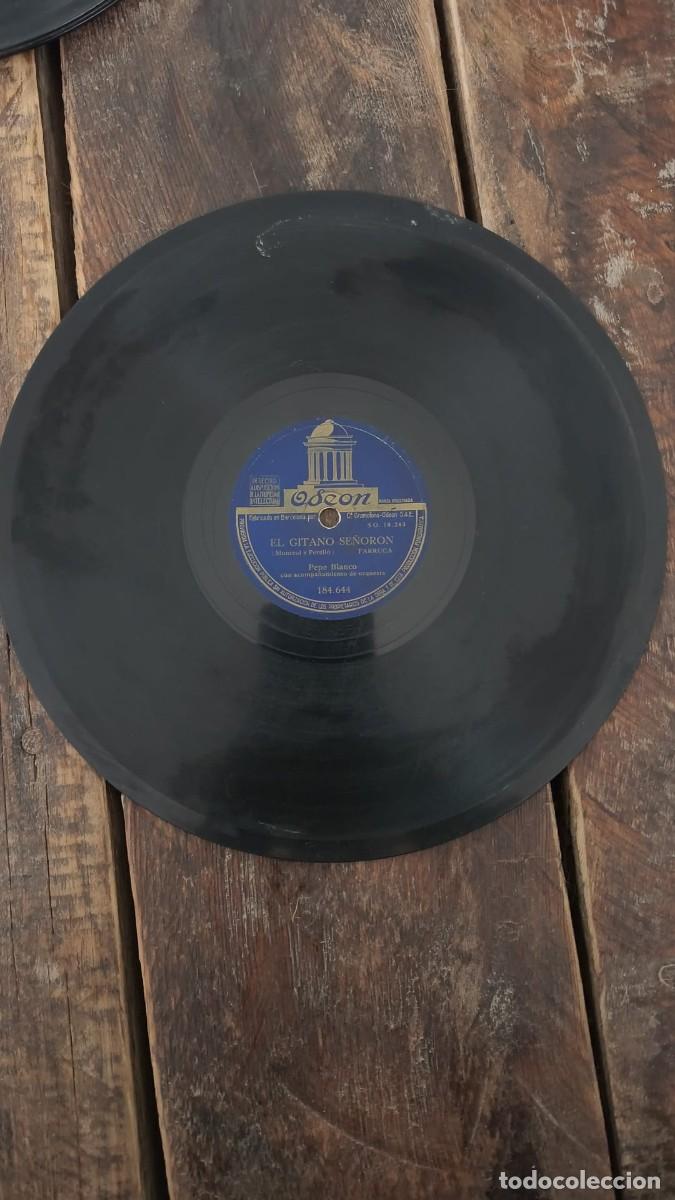 Discos de pizarra: DISCO DE PIZARRA ODEON EL GITANO SE&Ntilde;ORON Y EL ZAPATERO DE PEPE BLANCO - Foto 1