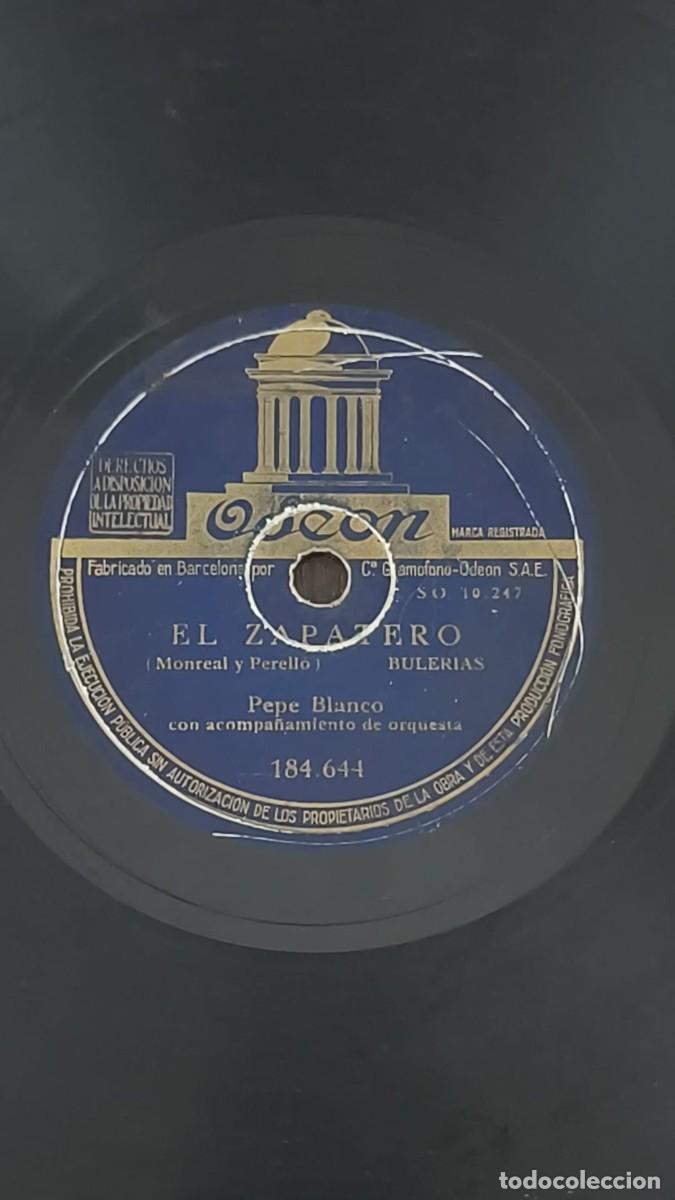 Discos de pizarra: DISCO DE PIZARRA ODEON EL GITANO SE&Ntilde;ORON Y EL ZAPATERO DE PEPE BLANCO - Foto 3