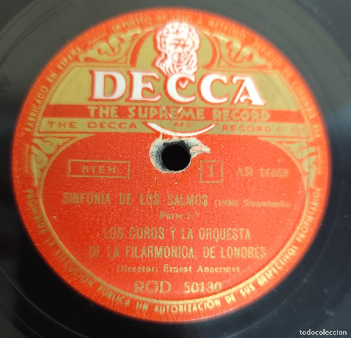 Discos de pizarra: DISCO DE PIZARRA SINFON&Iacute;A DE LOS SALMOS 1-2 - Foto 2