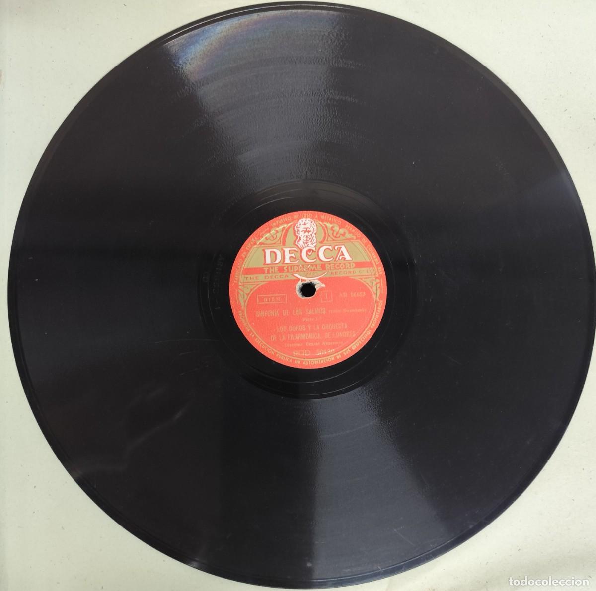 Discos de pizarra: DISCO DE PIZARRA SINFON&Iacute;A DE LOS SALMOS 1-2 - Foto 1