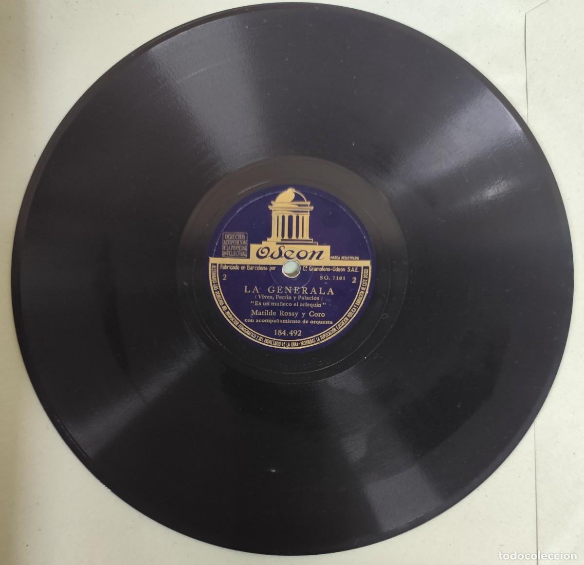 Discos de pizarra: Disco de pizarra La generala, Emilio Vendrell y coro 1-2 - Foto 1