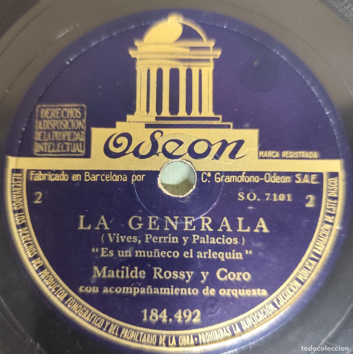 Discos de pizarra: Disco de pizarra La generala, Emilio Vendrell y coro 1-2 - Foto 2
