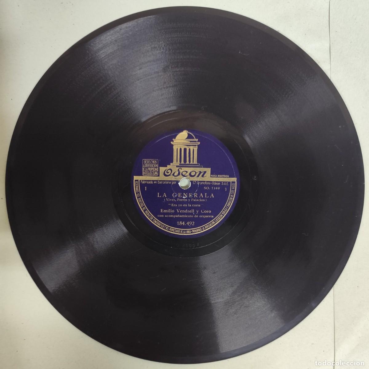 Discos de pizarra: Disco de pizarra La generala, Emilio Vendrell y coro 1-2 - Foto 3
