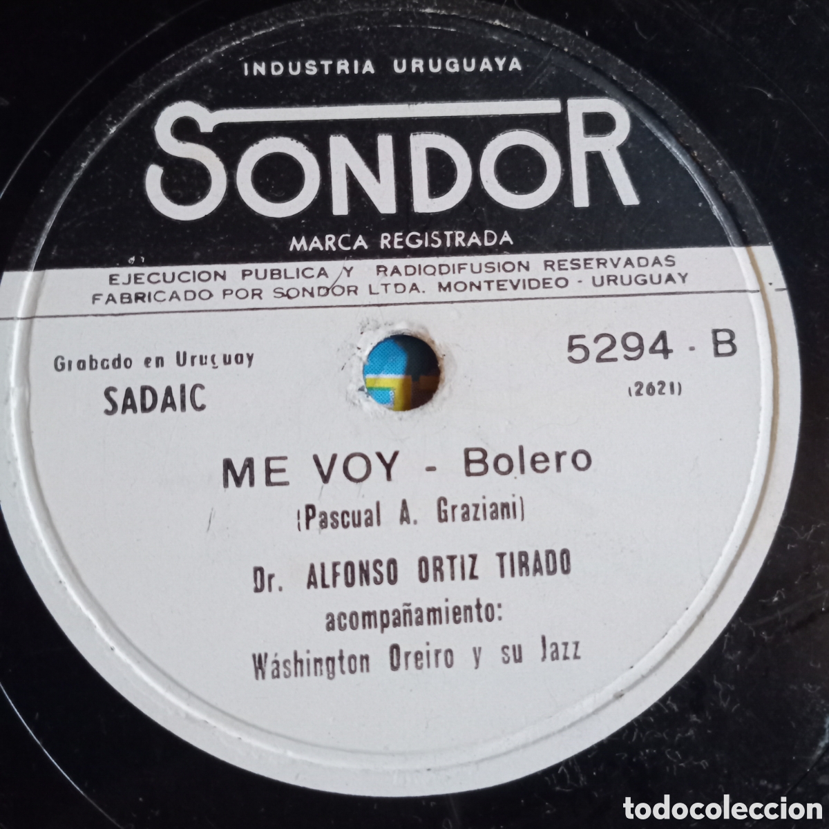 Discos de pizarra: SACA LOS NARDOS MORENA - ME VOY- A.O. TIRADO - Foto 1