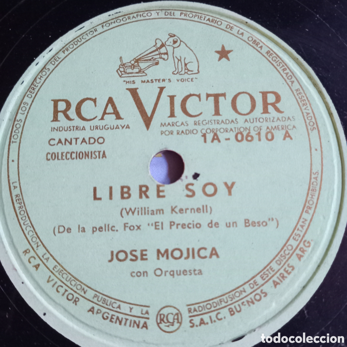 Discos de pizarra: LIBRE SOY- GINABA- JOSE MOJICA - Foto 1