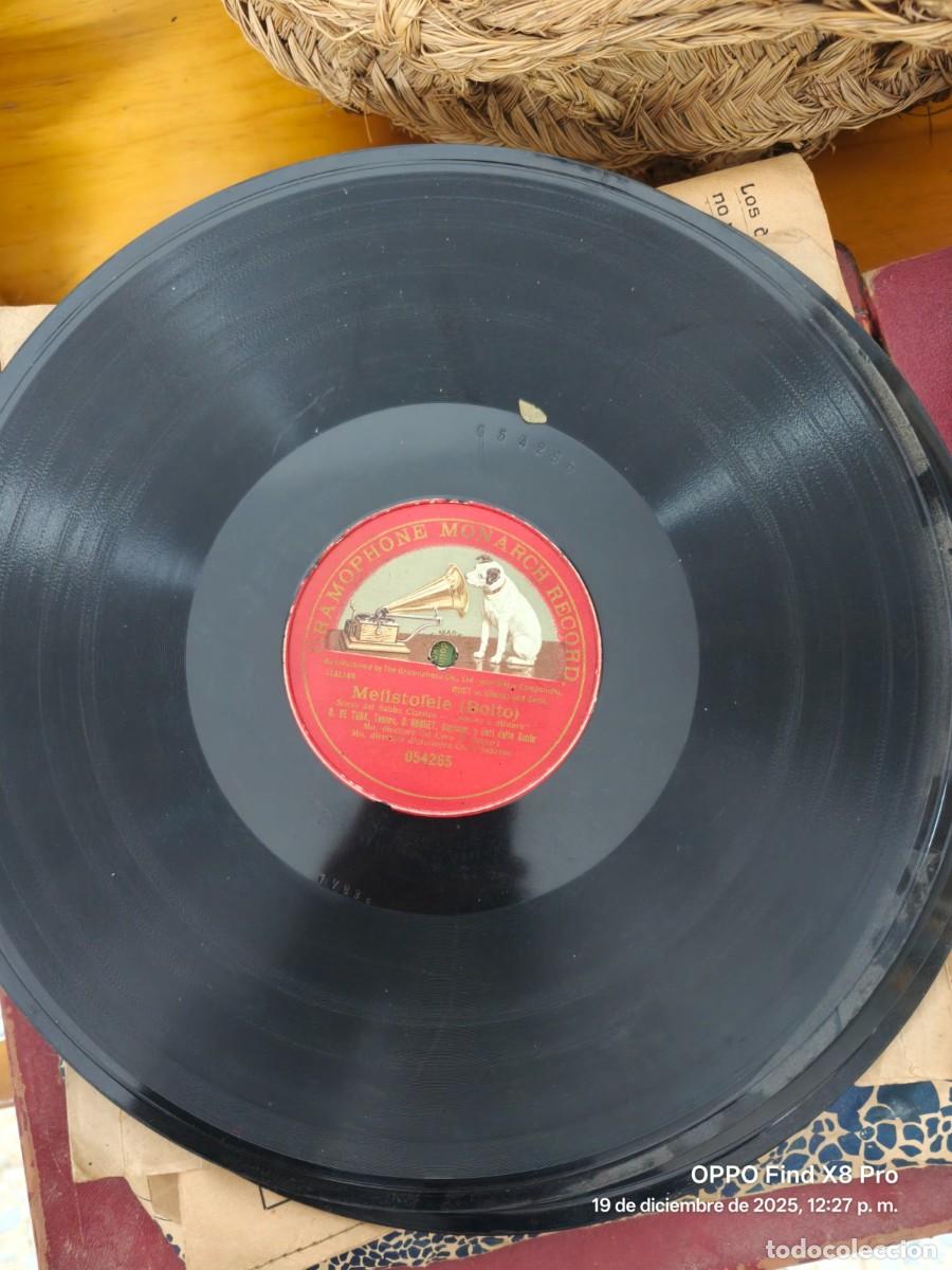 Discos de pizarra: DISCO DE PIZARRA CANCION MEFISTOFELE DE BOITO GRAFOFONO - Foto 2