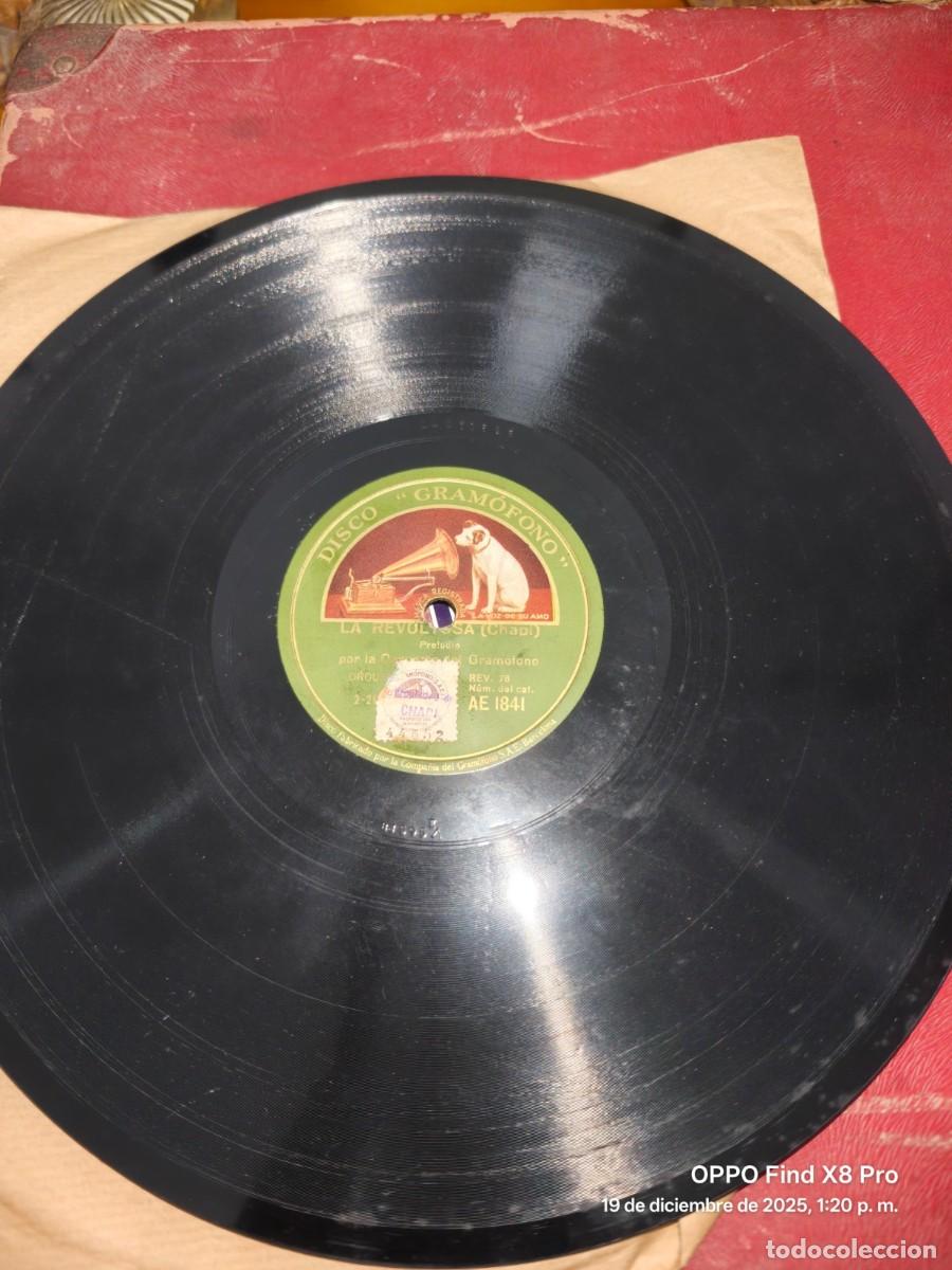 Discos de pizarra: DISCO DE PIZARRA BOHEMIOS PRELUDIO Y LA REVOLTOSOSA DE CHAPI PRELUDIO - Foto 1