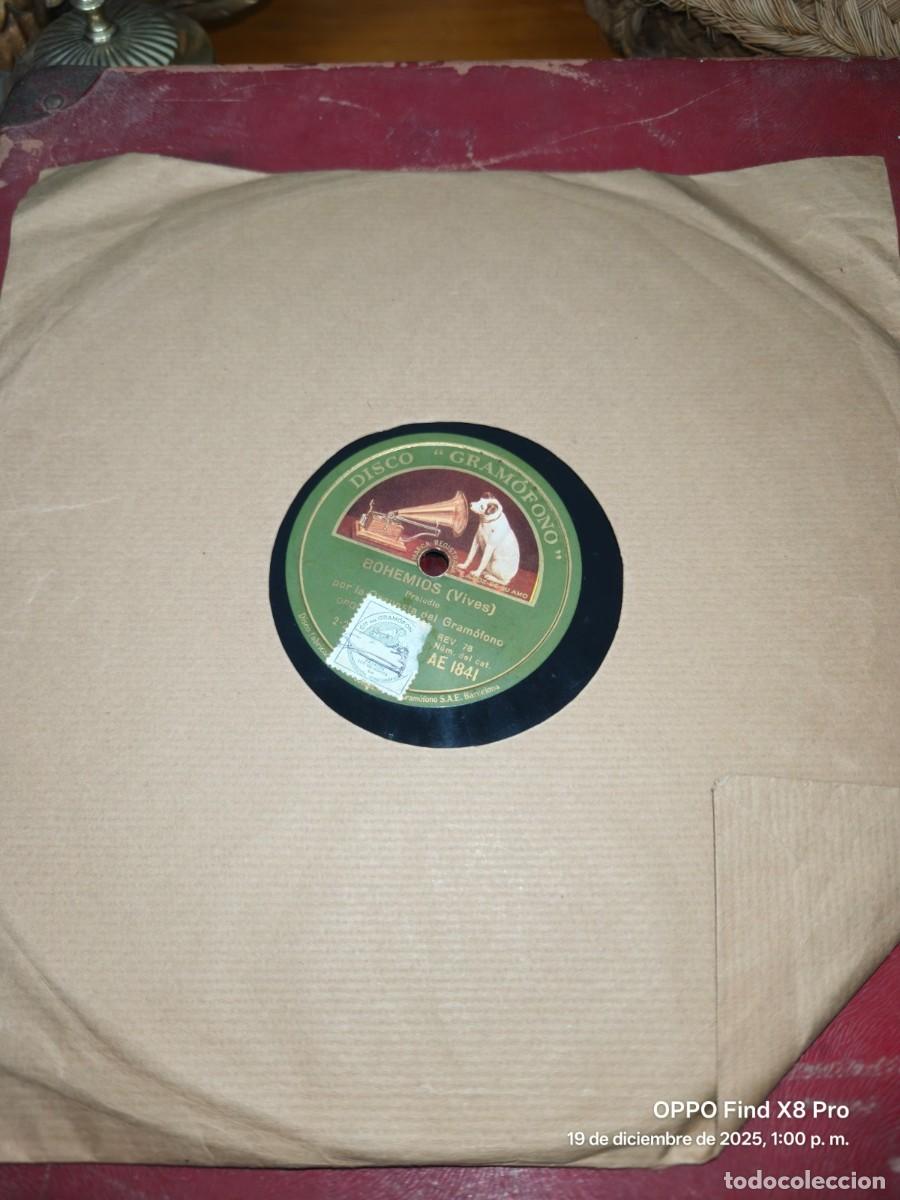 Discos de pizarra: DISCO DE PIZARRA BOHEMIOS PRELUDIO Y LA REVOLTOSOSA DE CHAPI PRELUDIO - Foto 2