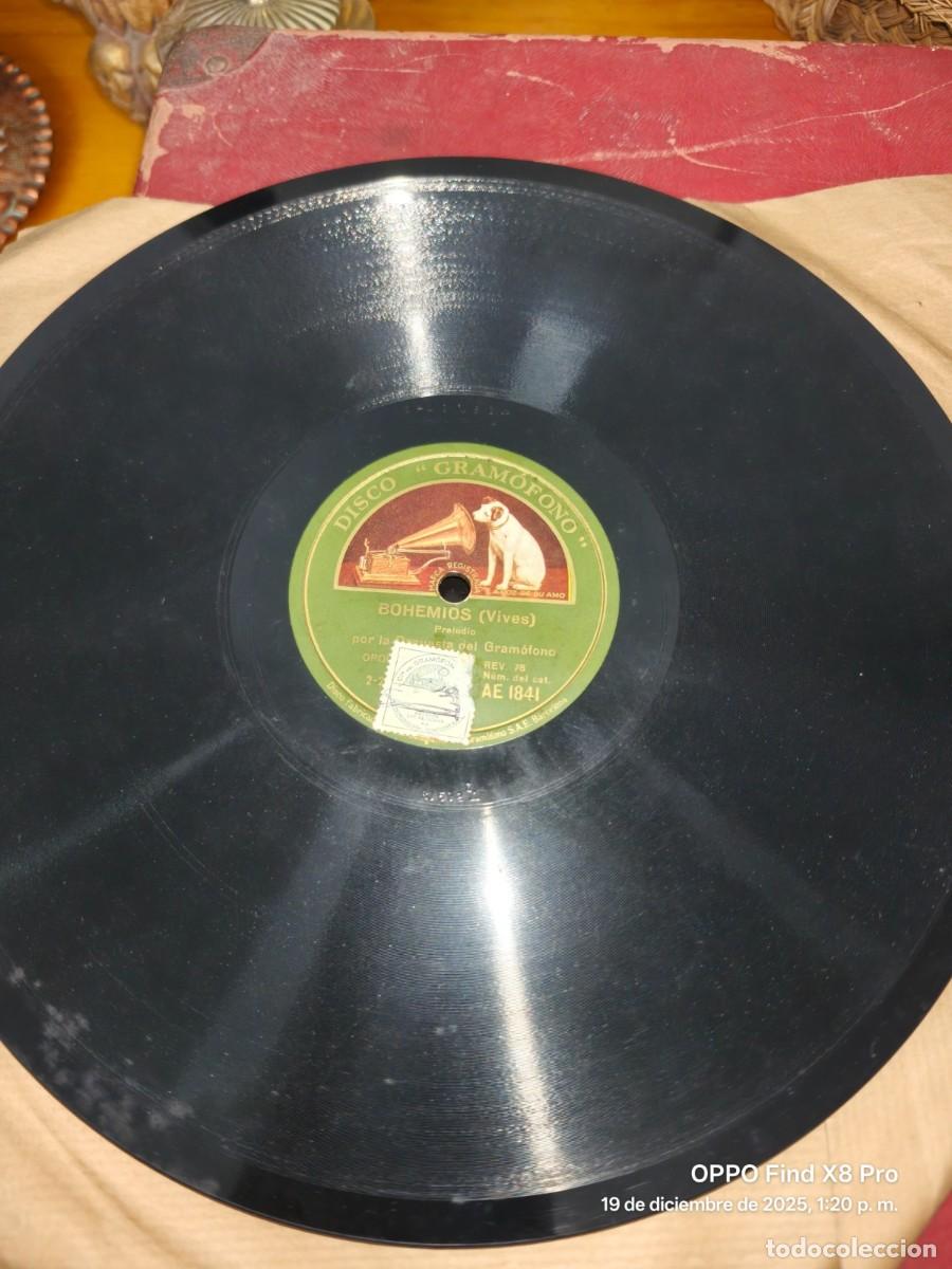 Discos de pizarra: DISCO DE PIZARRA BOHEMIOS PRELUDIO Y LA REVOLTOSOSA DE CHAPI PRELUDIO - Foto 3