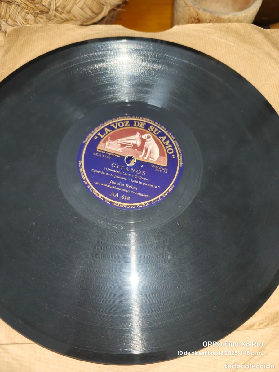 Discos de pizarra: DISCO DE PIZARRA LOLA LA PICONERA Y GITANOS DE QUINTERO, LEON Y QUIROGA - Foto 1