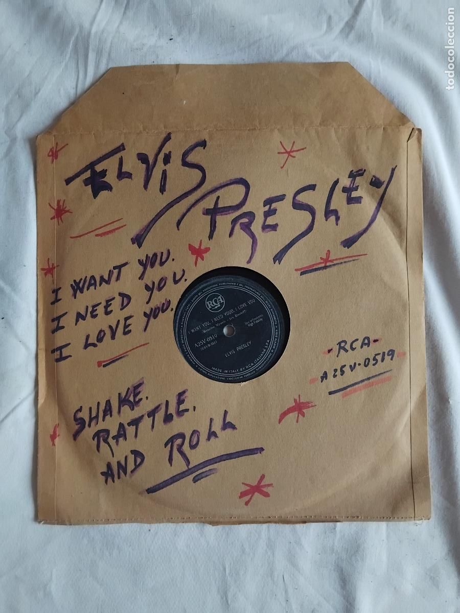 Discos de pizarra: ELVIS PRESLEY. DISCO DE PIZARRA. RCA. A25V-0519. - Foto 1