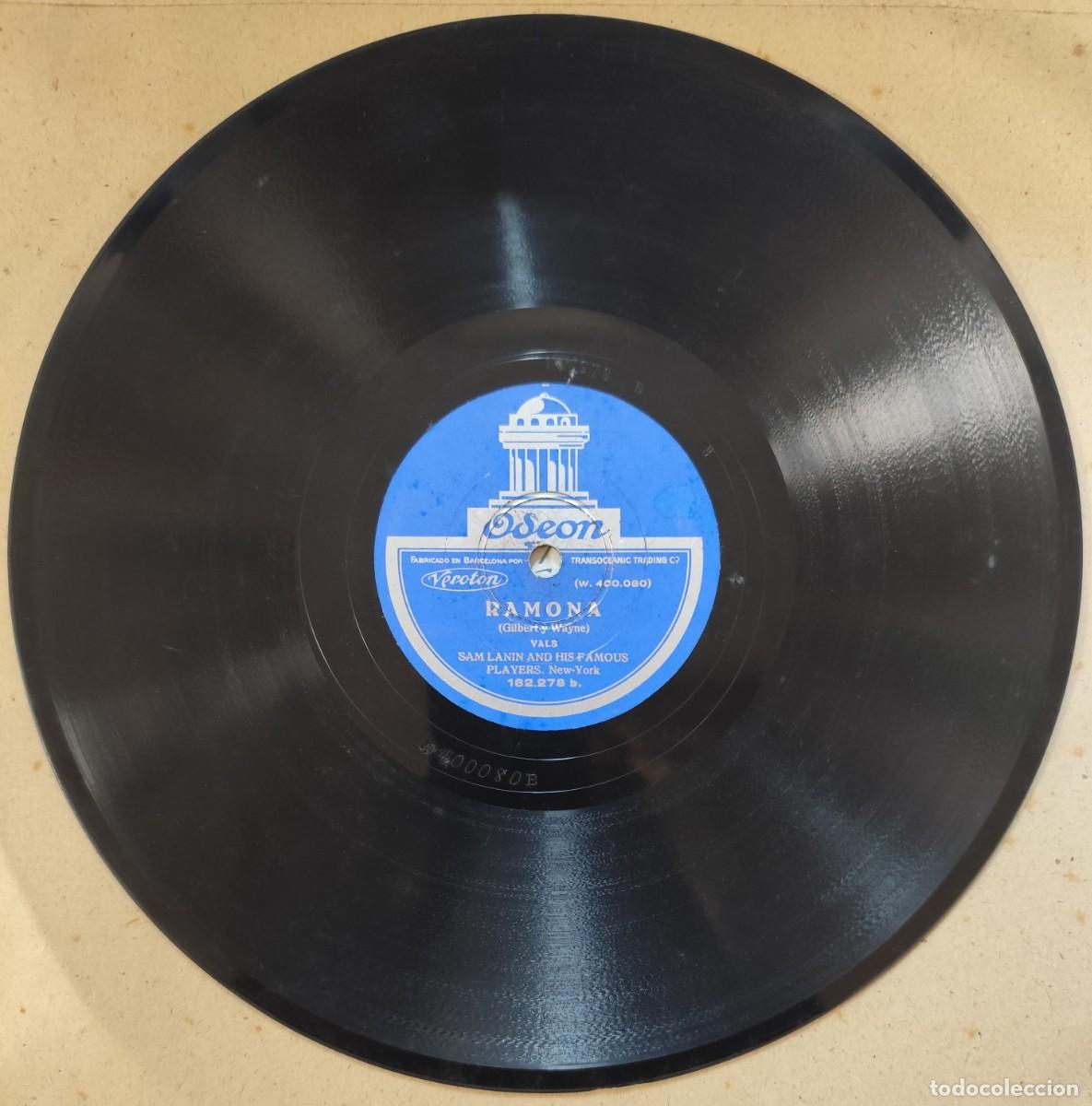 Discos de pizarra: Disco de piedra o pizarra, Ramona y To-Gether. Odeon - Foto 1