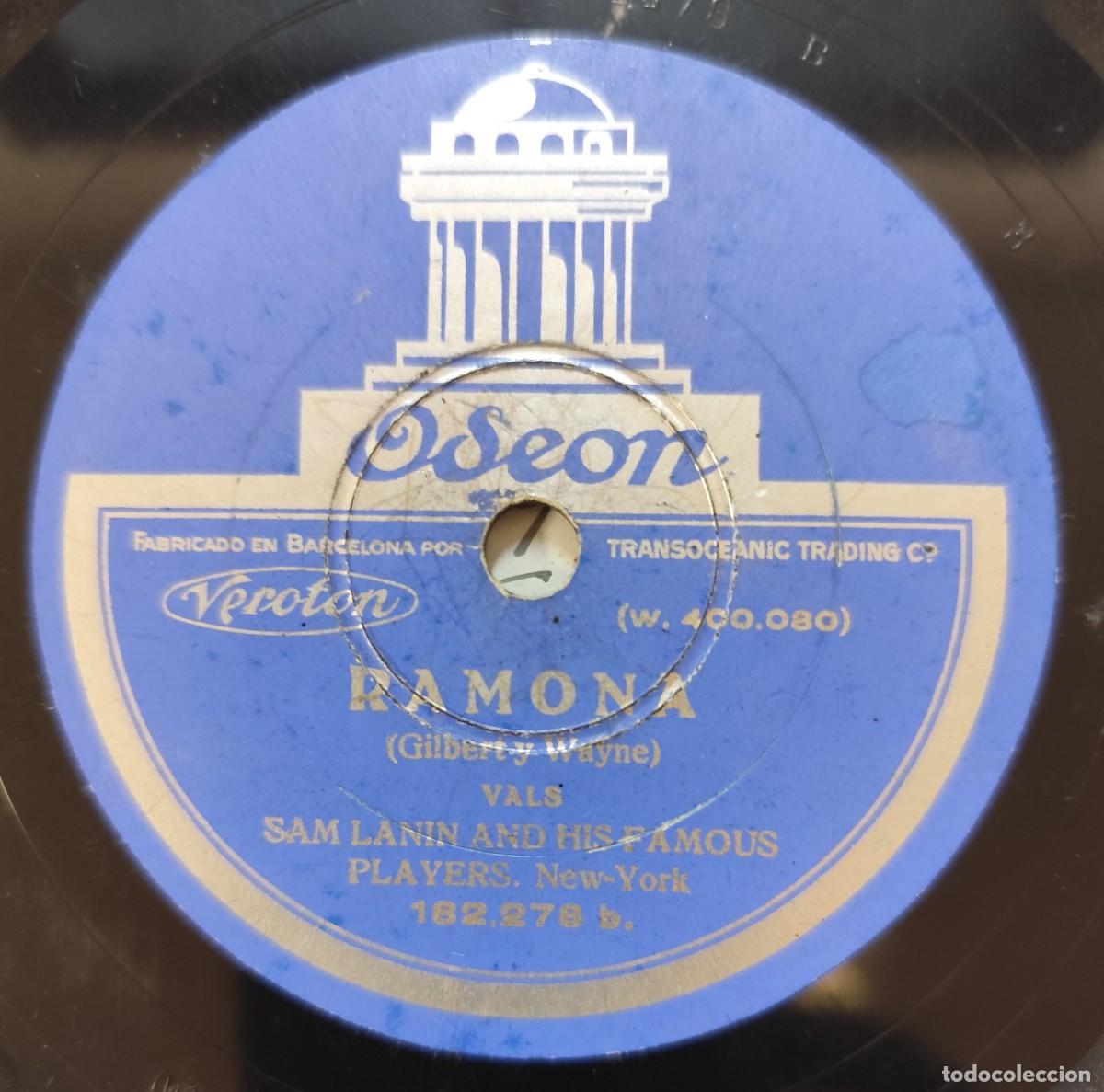 Discos de pizarra: Disco de piedra o pizarra, Ramona y To-Gether. Odeon - Foto 2