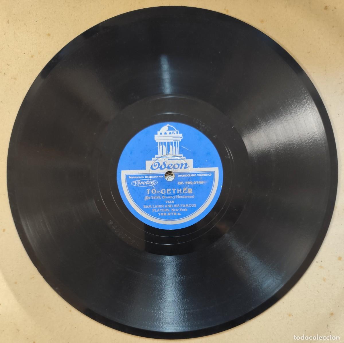 Discos de pizarra: Disco de piedra o pizarra, Ramona y To-Gether. Odeon - Foto 3
