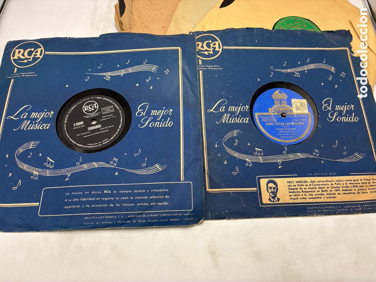 Discos de pizarra: Lote III de 10 discos de pizarra. - Foto 3
