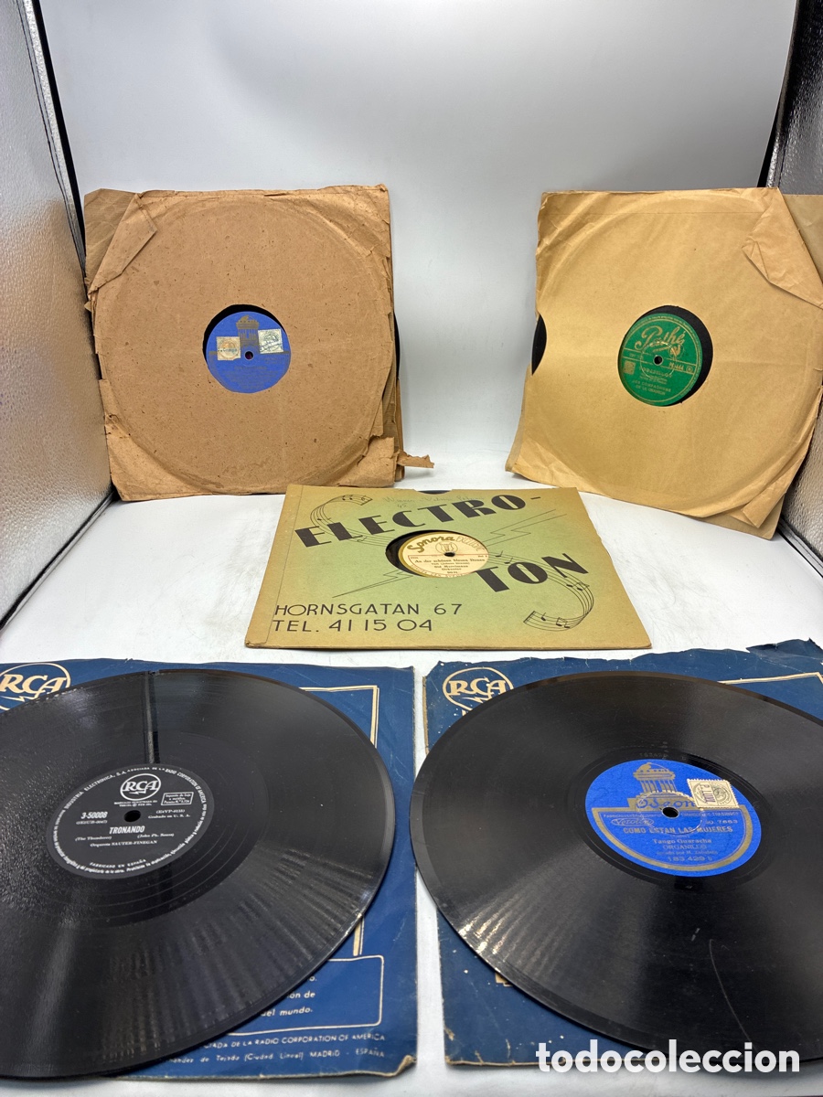 Discos de pizarra: Lote III de 10 discos de pizarra. - Foto 4