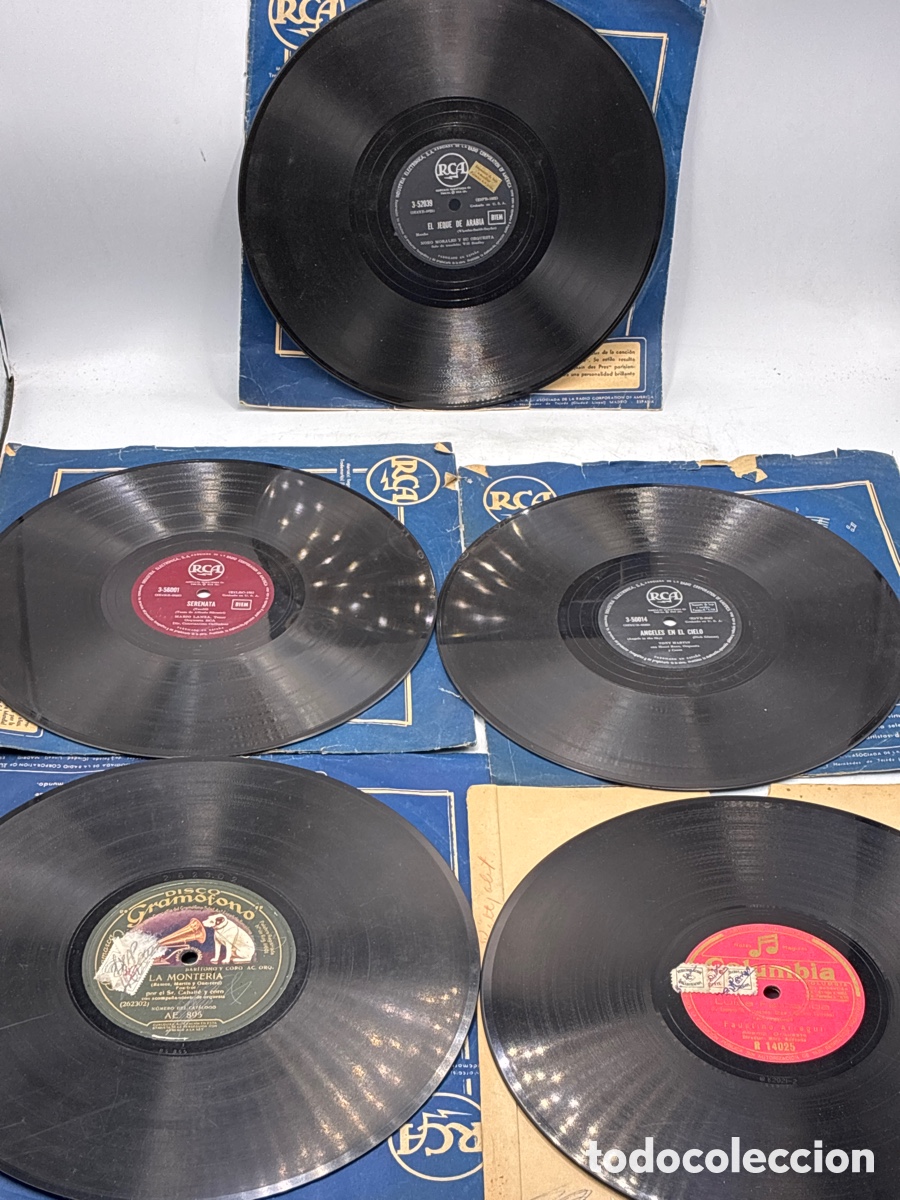 Discos de pizarra: Lote I de 10 discos de pizarra. - Foto 11