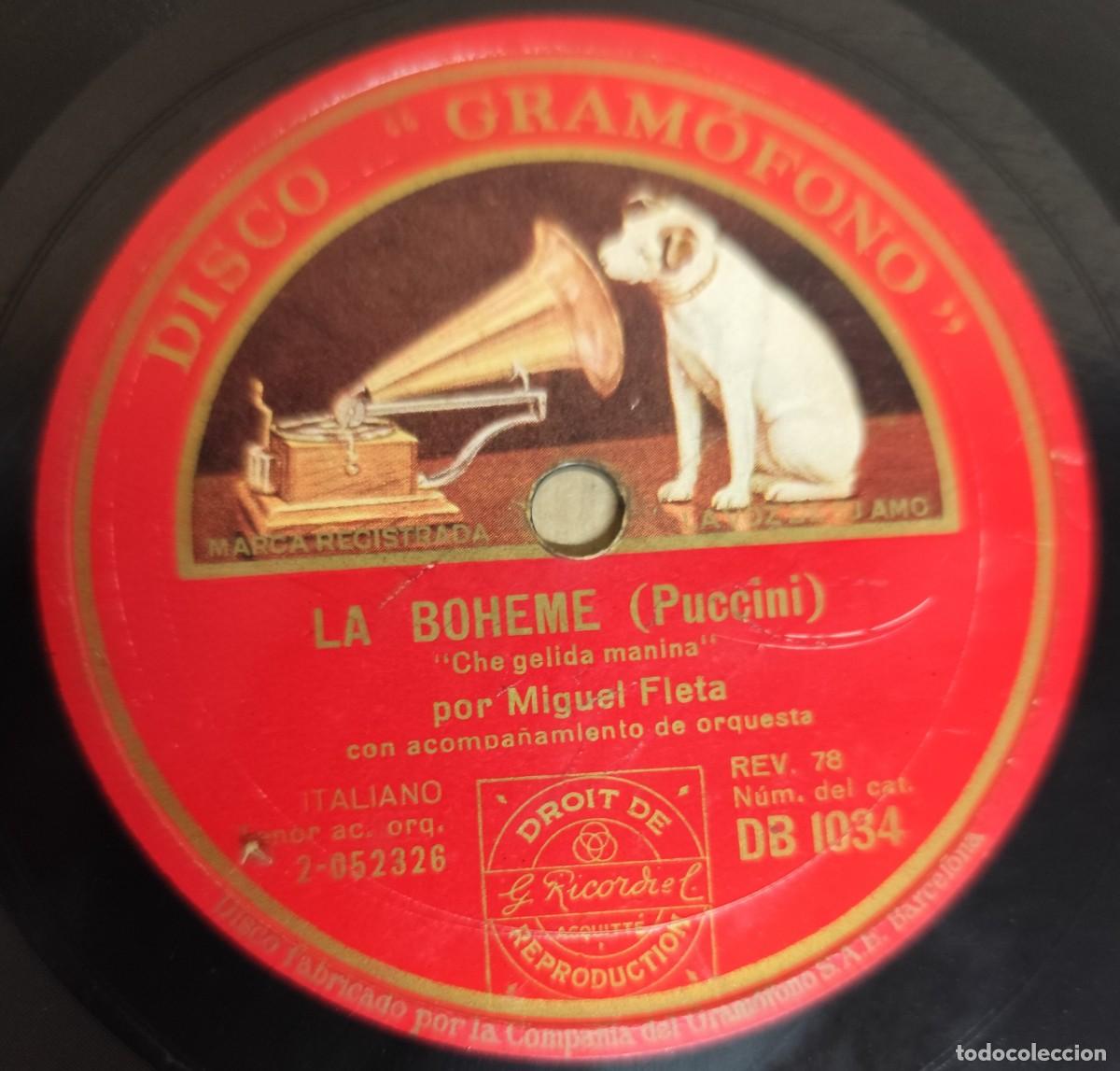Discos de pizarra: Disco de pizarra La Boheme (Puccini), I Pagliacci (Leoncavallo) - Foto 2