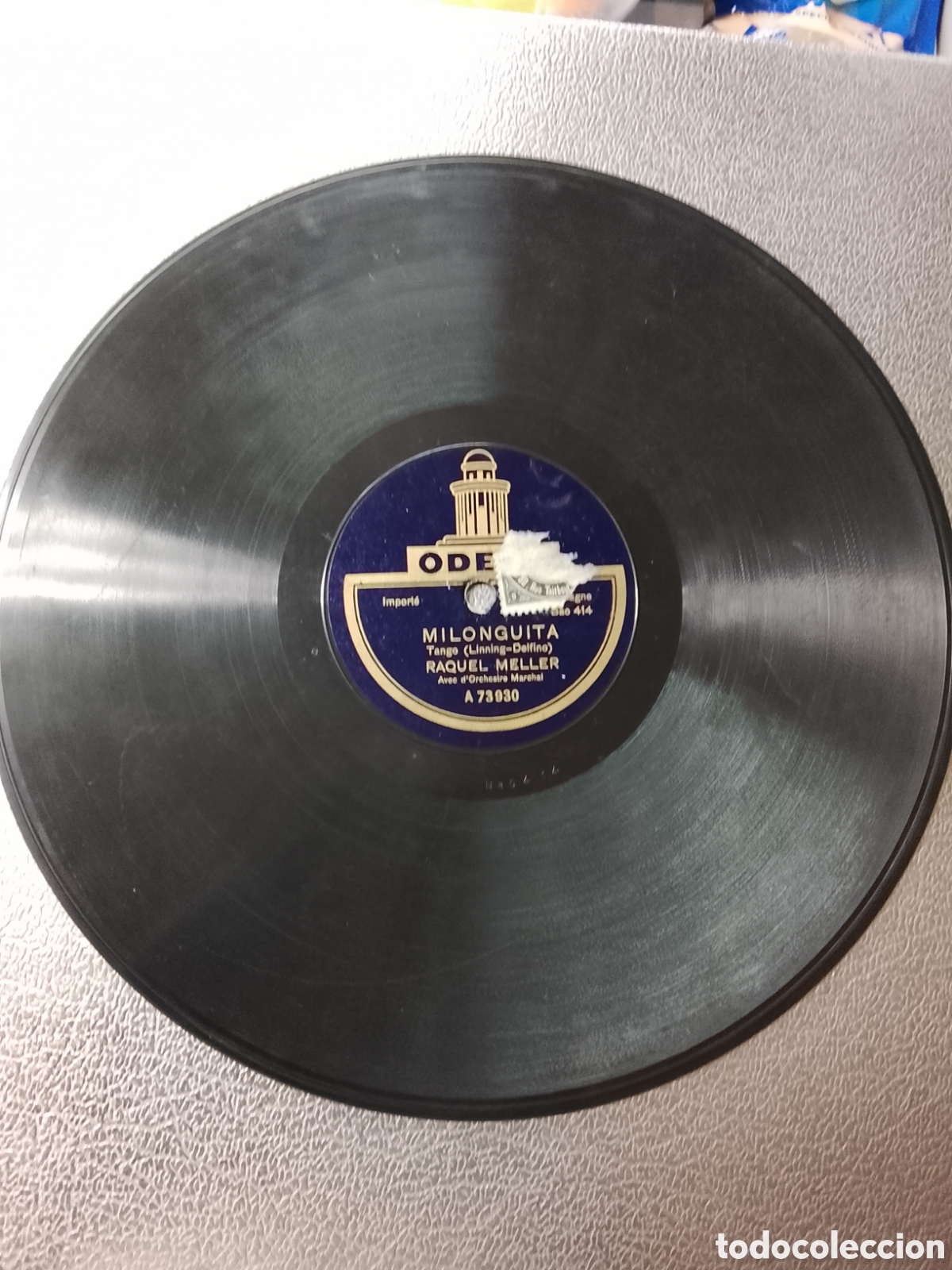 Discos de pizarra: Disco de pizarra milonguita Raquel Meller - Foto 4