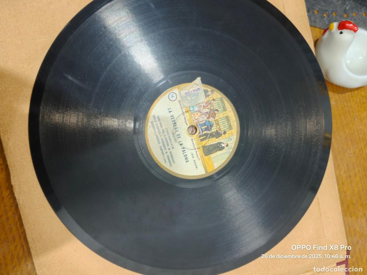Discos de pizarra: CONJUNTO DE DISCOS DE PIZARRA VERBENA DE LA PALOMA 8 DISCOS ODEON - Foto 3