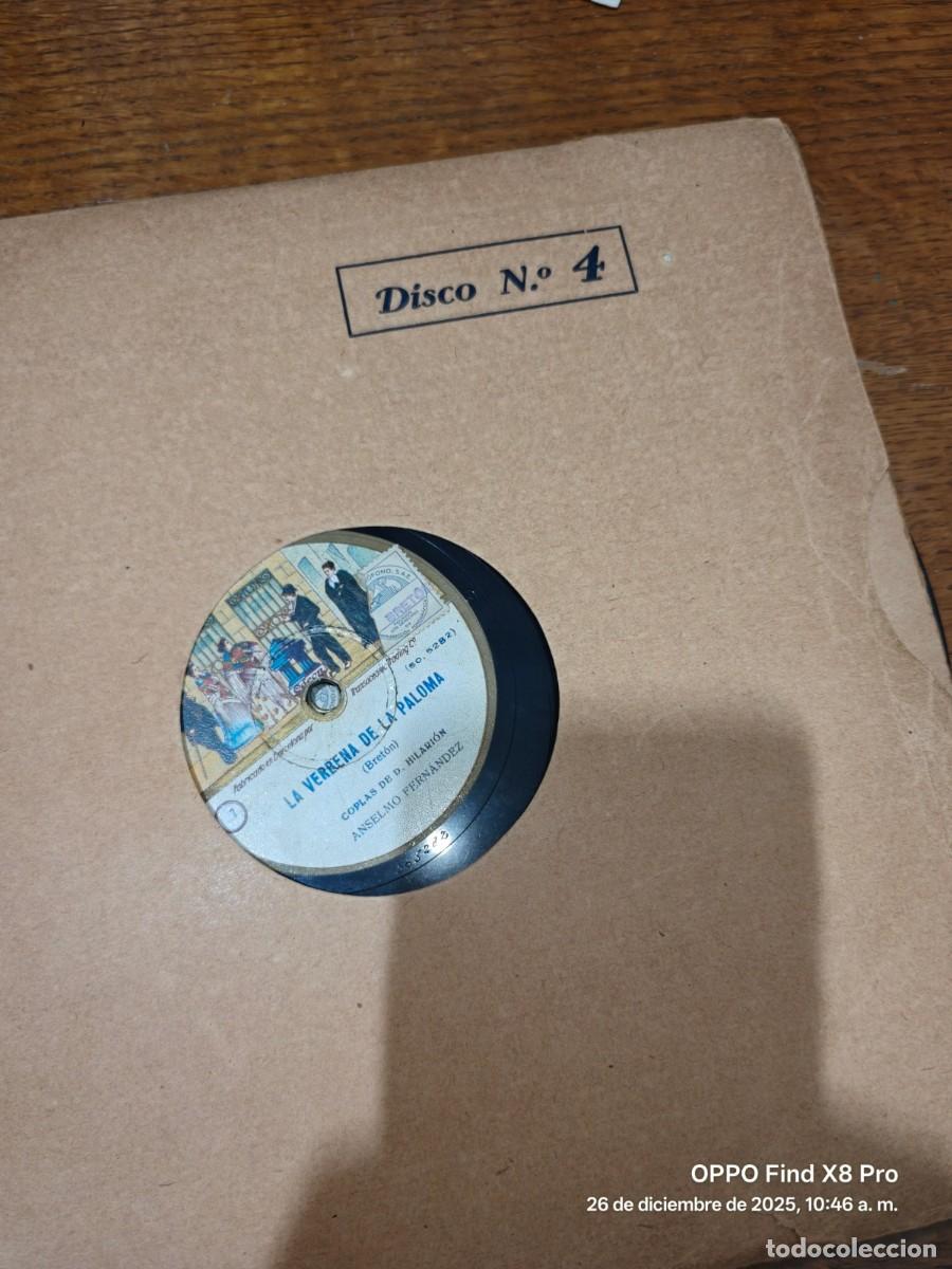 Discos de pizarra: CONJUNTO DE DISCOS DE PIZARRA VERBENA DE LA PALOMA 8 DISCOS ODEON - Foto 12