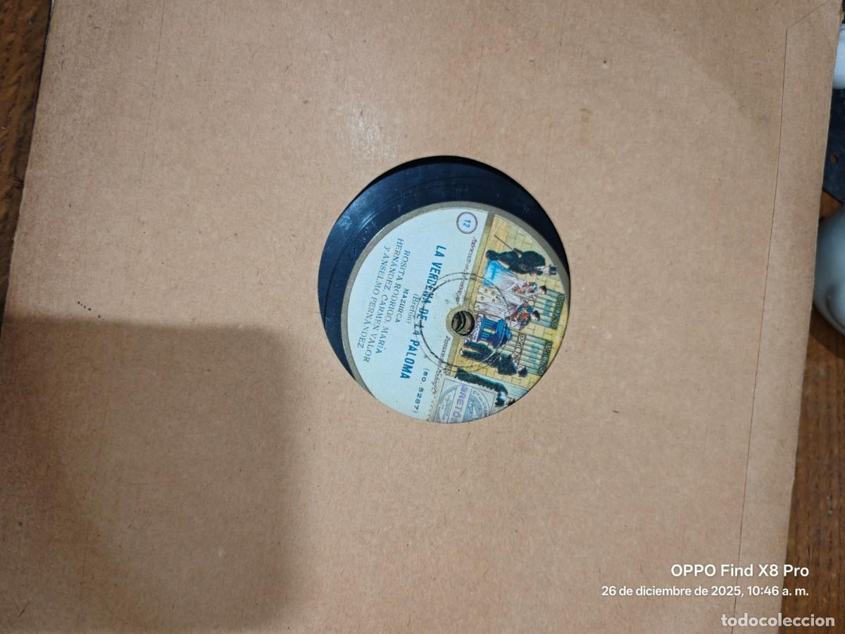 Discos de pizarra: CONJUNTO DE DISCOS DE PIZARRA VERBENA DE LA PALOMA 8 DISCOS ODEON - Foto 14